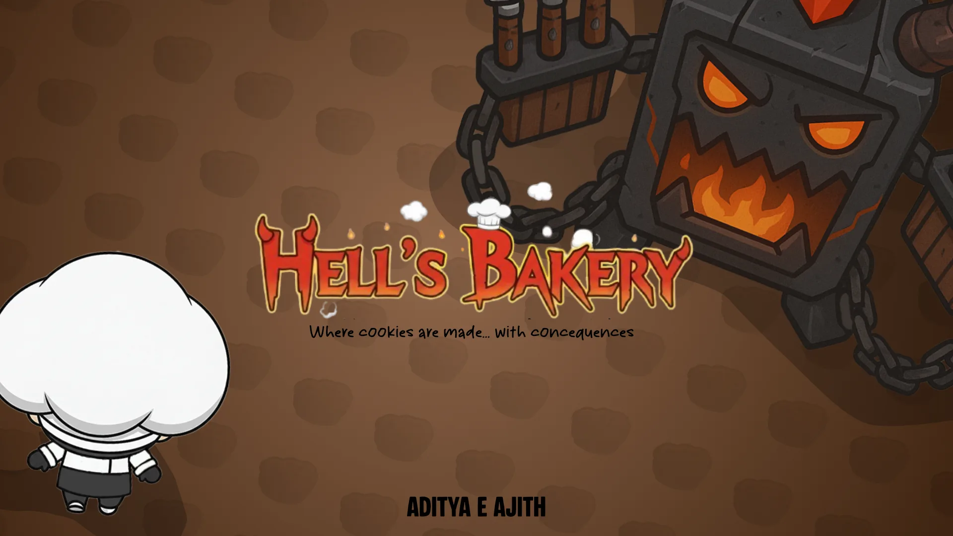 Hell’s Bakery game-design and visual-direction frame.