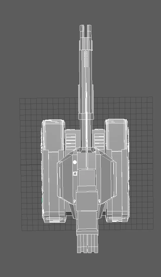 Low Poly Sci-fi Tank archive frame 03.