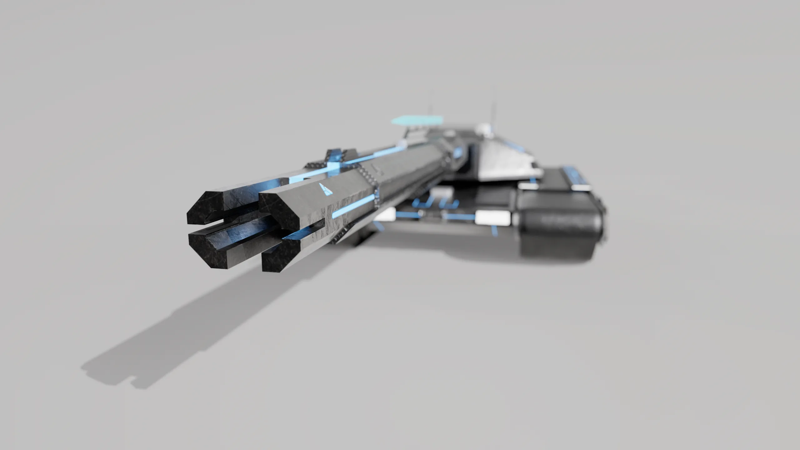 Low Poly Sci-fi Tank archive frame 05.