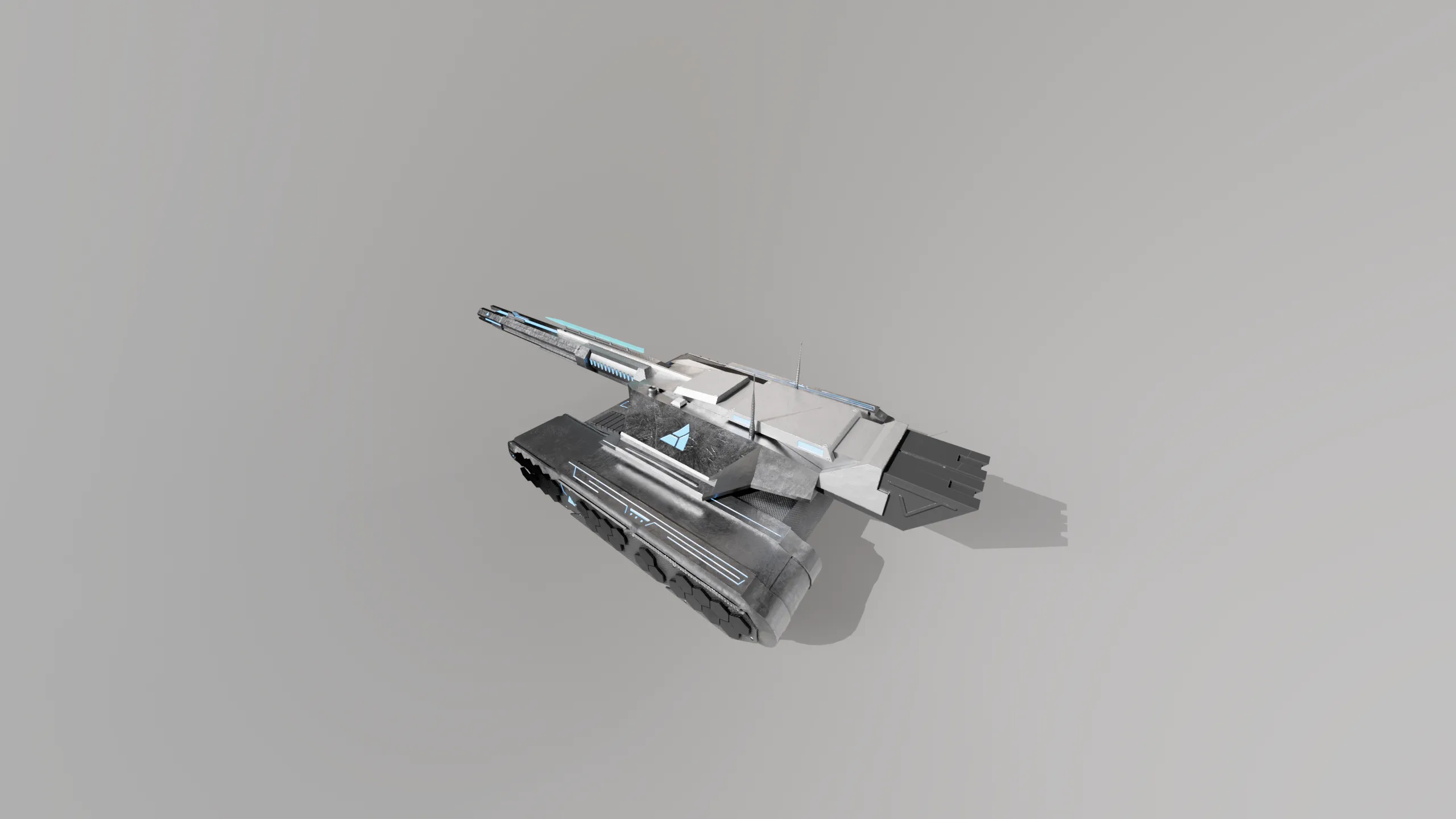 Low Poly Sci-fi Tank archive frame 06.