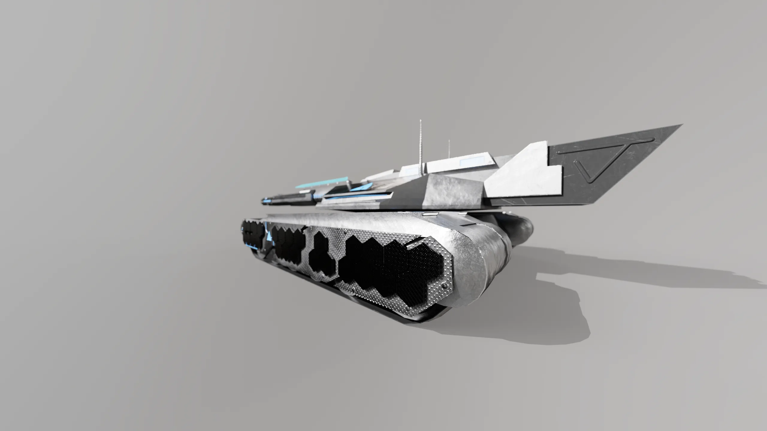 Low Poly Sci-fi Tank archive frame 07.
