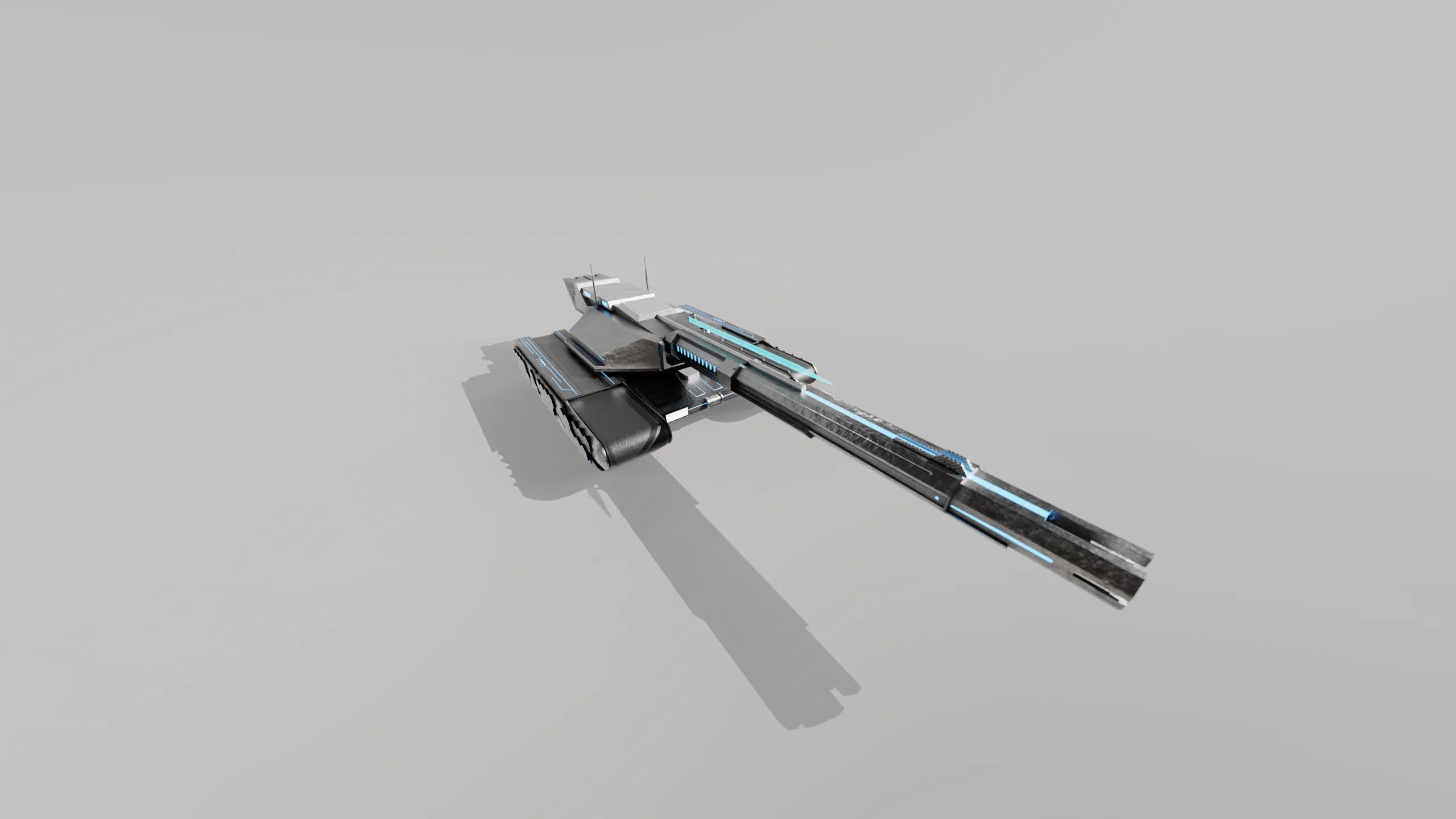 Low Poly Sci-fi Tank archive frame 09.