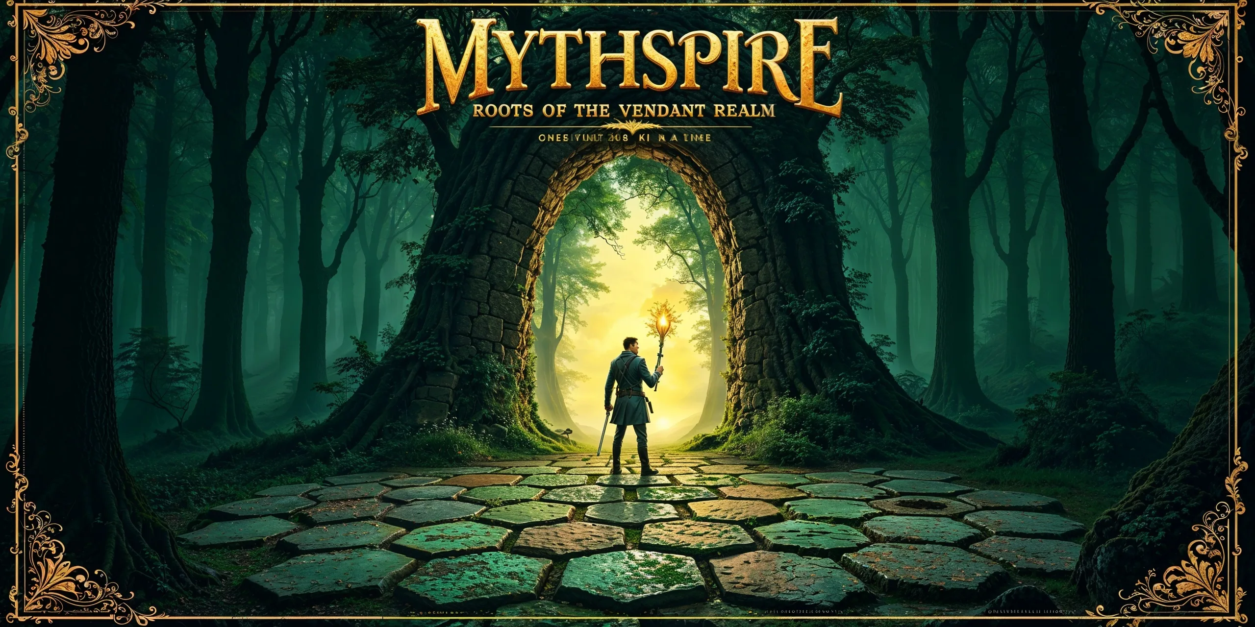 MythSpire fantasy board-game concept frame.