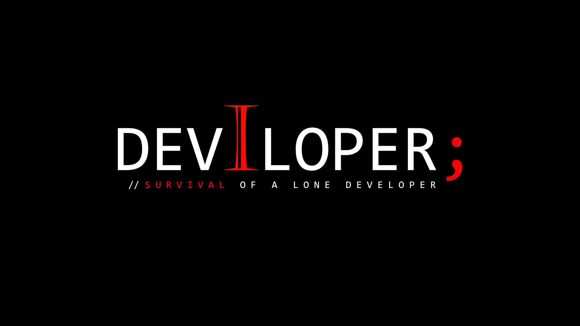 Deviloper logo on a black background.