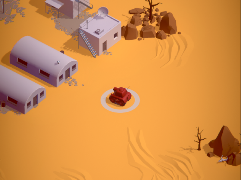 Tanks Battle overhead desert map.