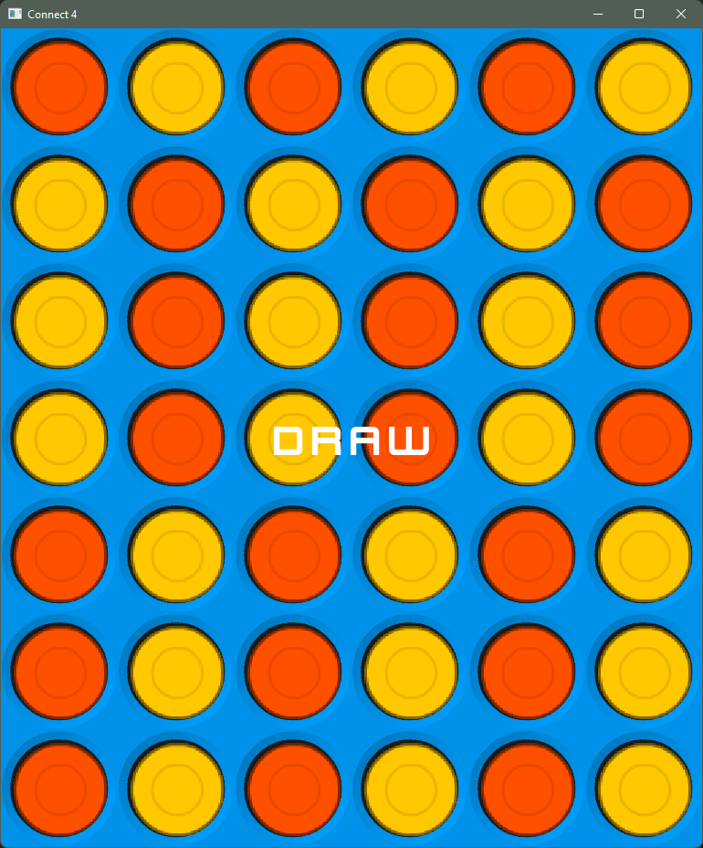 Connect4 board gameplay showing a two-player match.