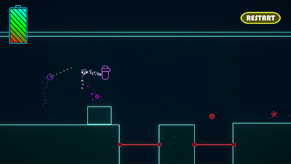 Paralyzed game-jam gameplay showing the player navigating a platforming level.